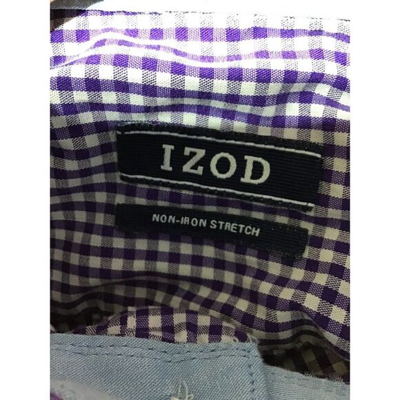 Izod Men's Gingham Plaid Shirt M - Picture 5 of 5